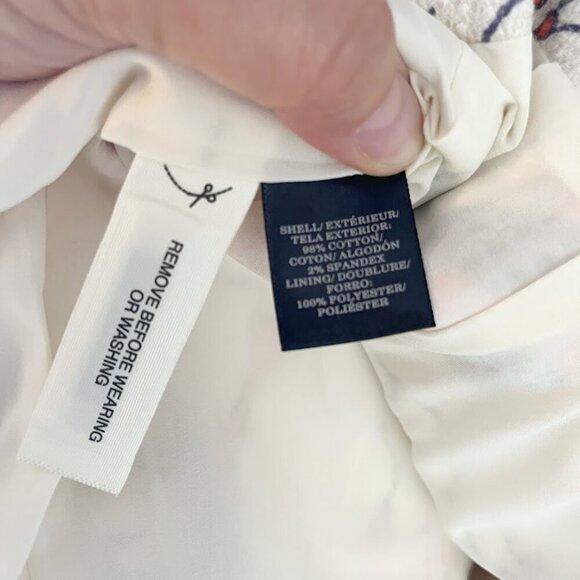 Ann Taylor Floral Hibiscus Lined Textured Spring Summer Pencil Straight Skirt - Picture 8 of 9